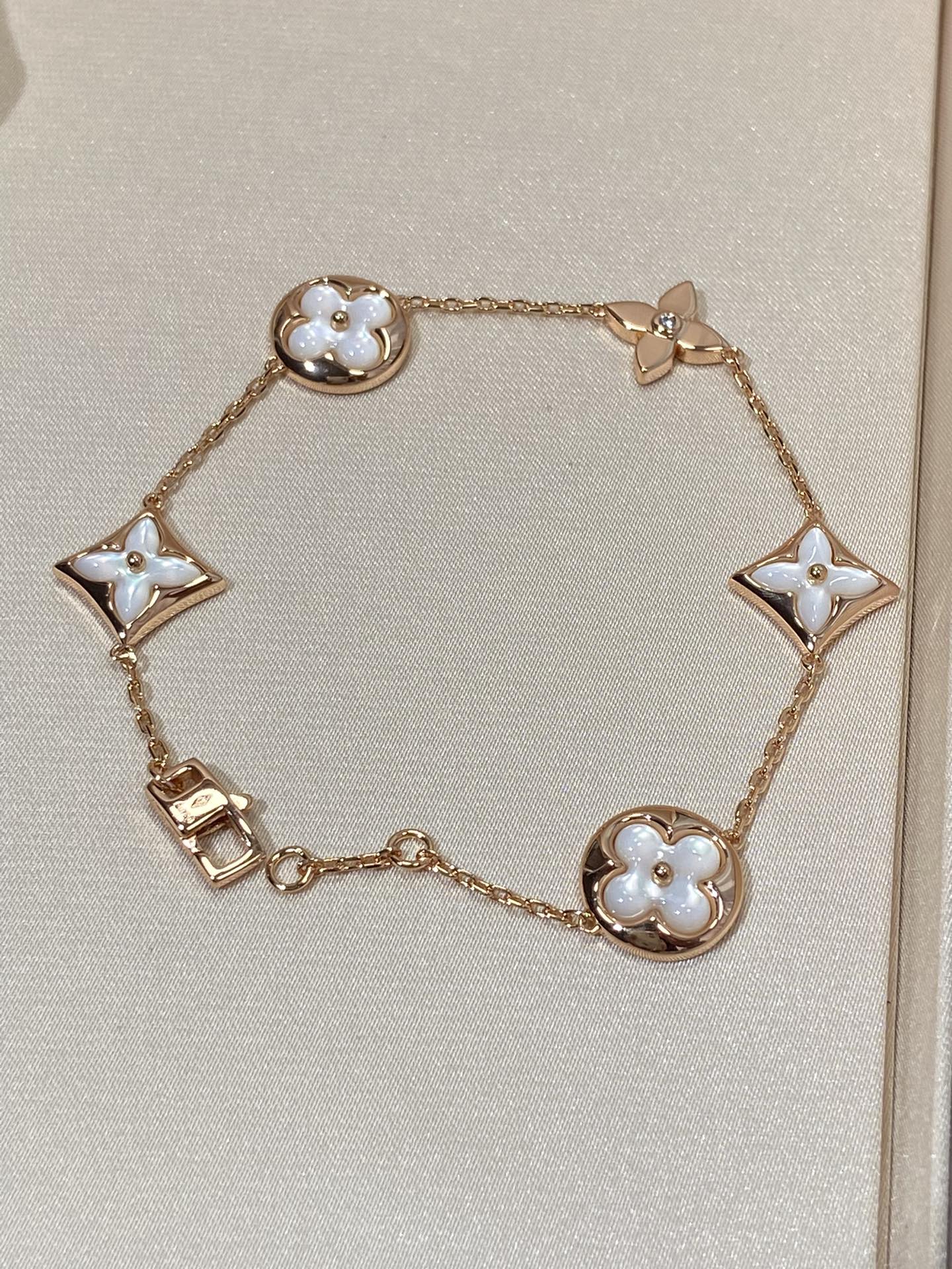 ¡®Imperial¡¯STAR AND SUN 5 MOTIF MOP PINK GOLD BRACELET