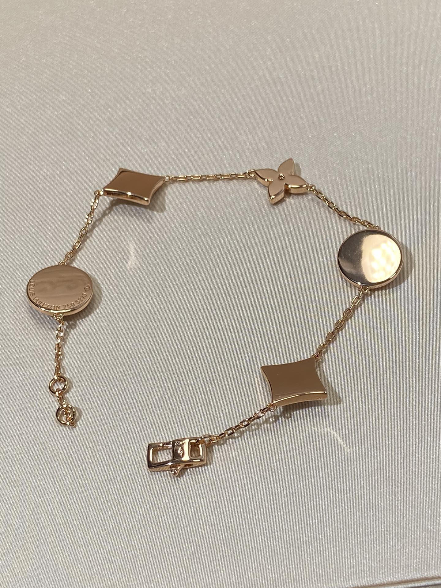 ¡®Imperial¡¯STAR AND SUN 5 MOTIF MOP PINK GOLD BRACELET
