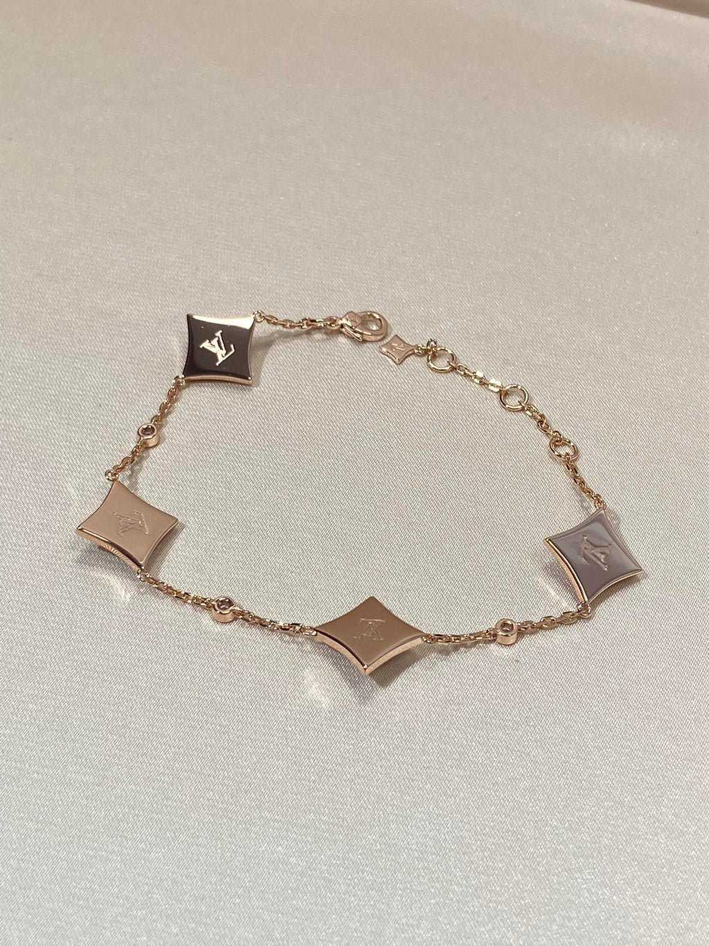 ¡®Imperial¡¯STAR 4 MOTIF MOP DIAMOND PINK GOLD BRACELET