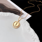 [Imperial Jewelrys]LUCKY MOVE MOP PINK GOLD NECKLACE