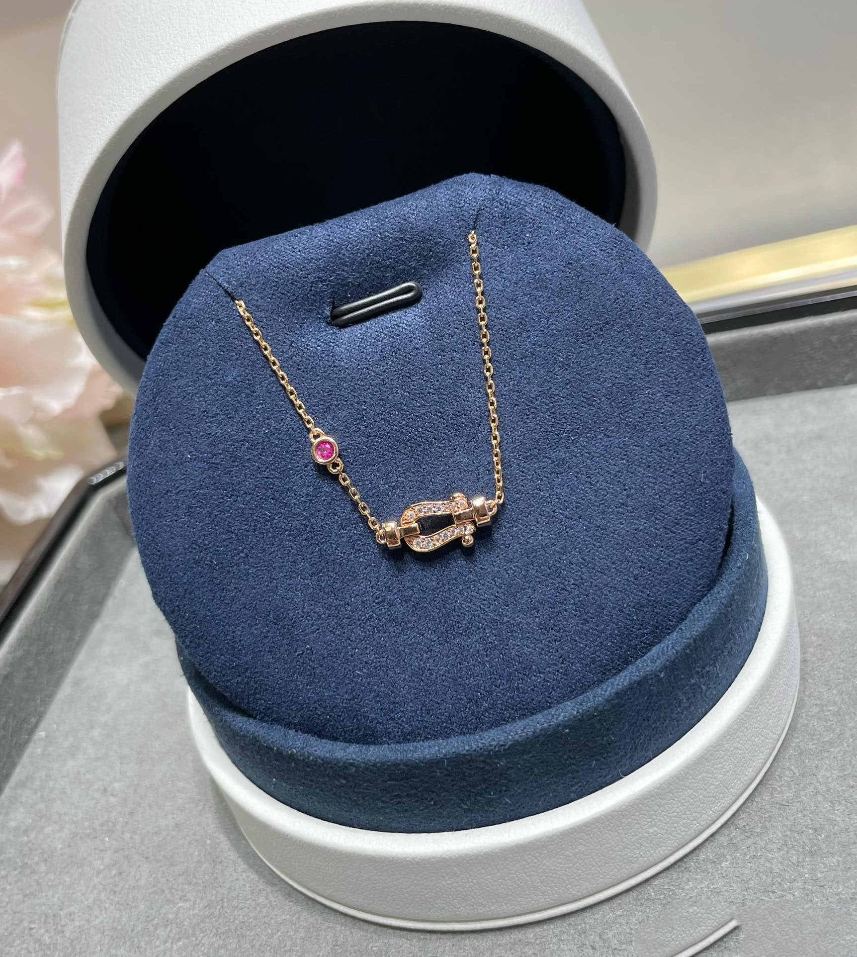 ¡®Imperial¡¯FORCE 10 DIAMOND CHAIN LINK PINK GOLD BRACELET