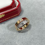 ¡®Imperial¡¯LOVE PINK GOLD SILVER DIAMOND DOUBLE RING