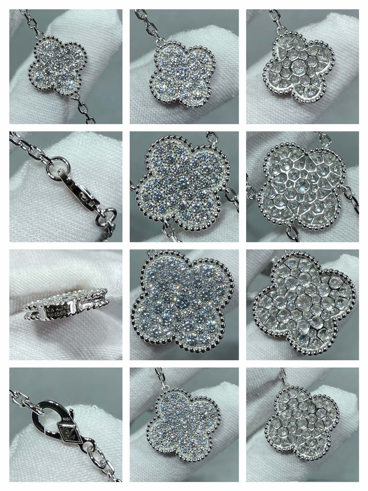 ¡®Imperial¡¯CLOVER 6 MOTIF DIAMOND PAVED NECKLACE