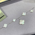 ¡®Imperial¡¯CLOVER 5 MOTIF WHITE MOP SILVER BRACELET