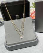 [Imperial Jewelrys]MY TWIN 2 ROW DIAMOND NECKLACE