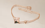 ¡®Imperial¡¯STAR PINK MOP 1 DIAMOND PINK GOLD NECKLACE