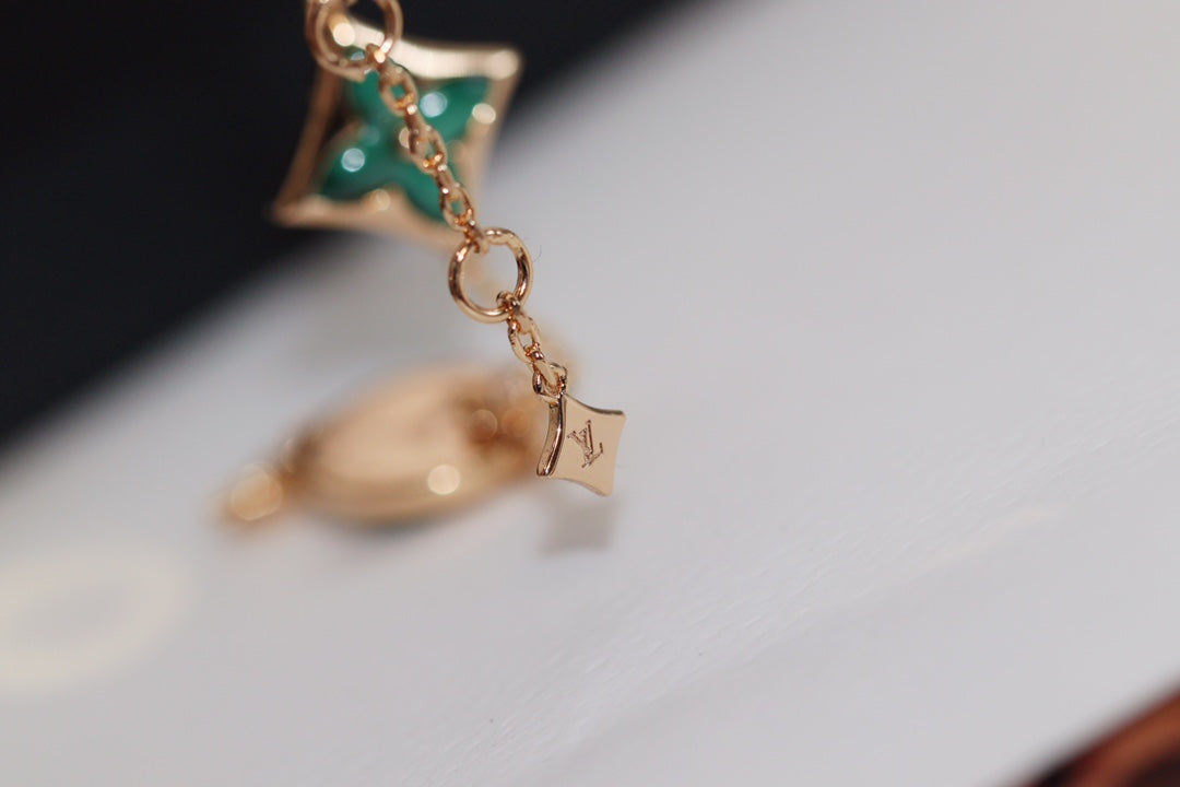 ¡®Imperial¡¯STAR AND SUN 4 MOTIF PINK GOLD MALACHITE BRACELET