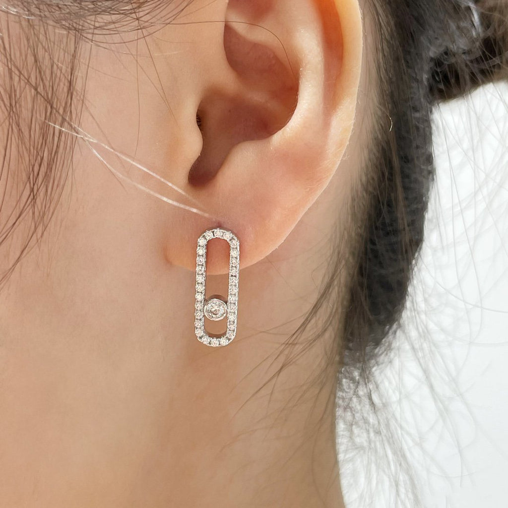 [Imperial Jewelrys]MOVE UNO STUD DIAMOND PAVED EARRINGS
