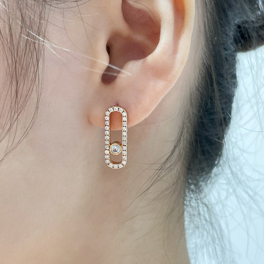 [Imperial Jewelrys]MOVE UNO STUD DIAMOND PAVED EARRINGS