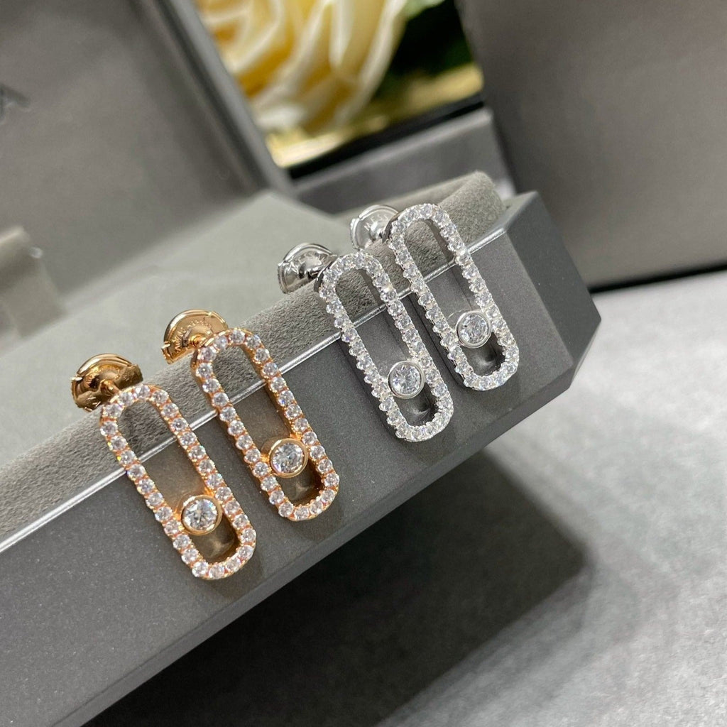 [Imperial Jewelrys]MOVE UNO STUD DIAMOND PAVED EARRINGS