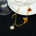 ¡®Imperial¡¯LUCKY SPRING 5 MOTIF GOLD BRACELET