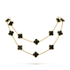 ¡®Imperial¡¯CLOVER 20 MOTIFS ONYX NECKLACE