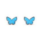 ¡®Imperial¡¯BUTTERFLY TURQUOISE EARRINGS SILVER