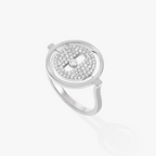 [Imperial Jewelrys]LUCKY MOVE PAVED SILVER DIAMOND RING