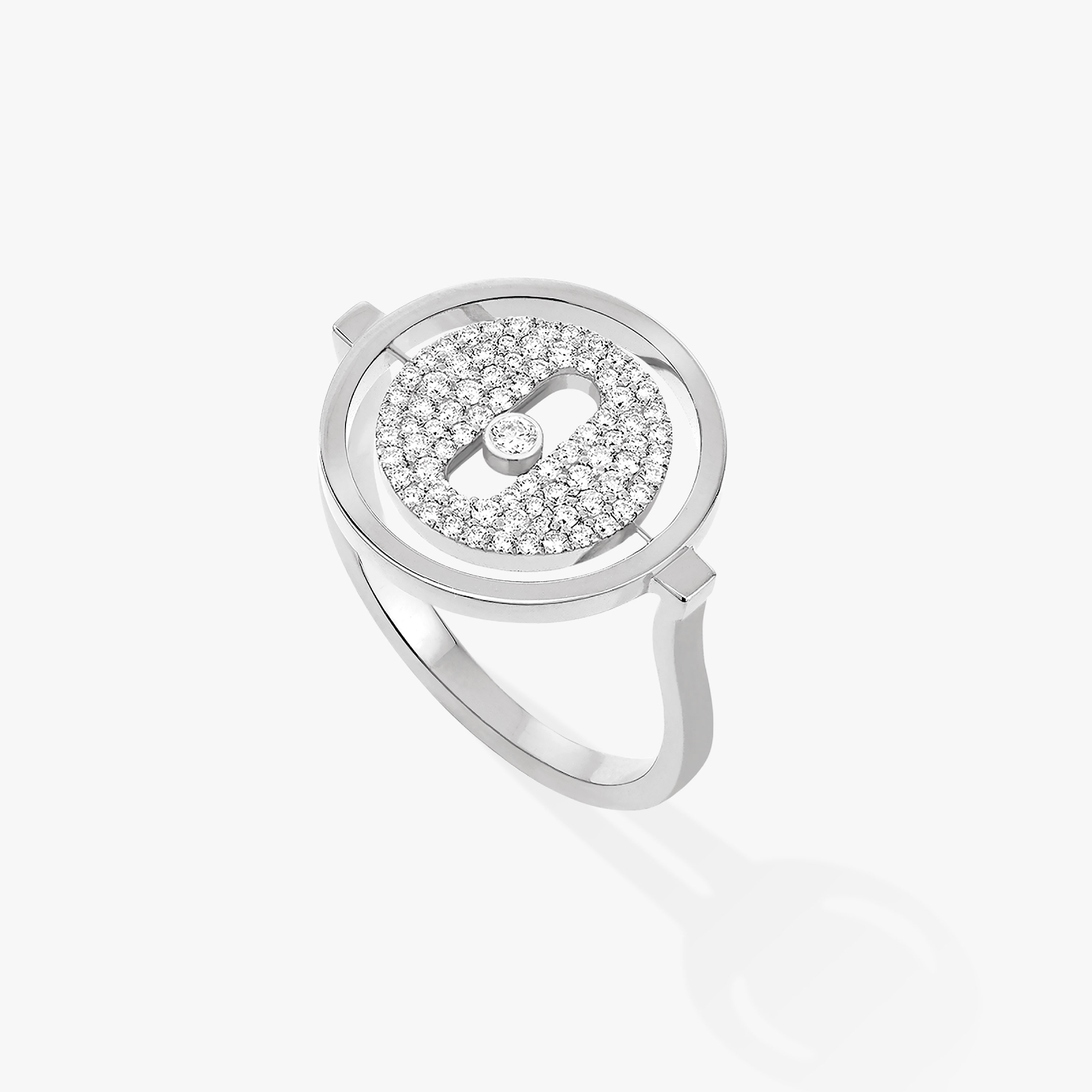 [Imperial Jewelrys]LUCKY MOVE PAVED SILVER DIAMOND RING