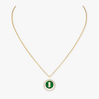 [Imperial Jewelrys]LUCKY MOVE 1 DIAMOND MALACHITE GOLD DIAMOND NECKLACE