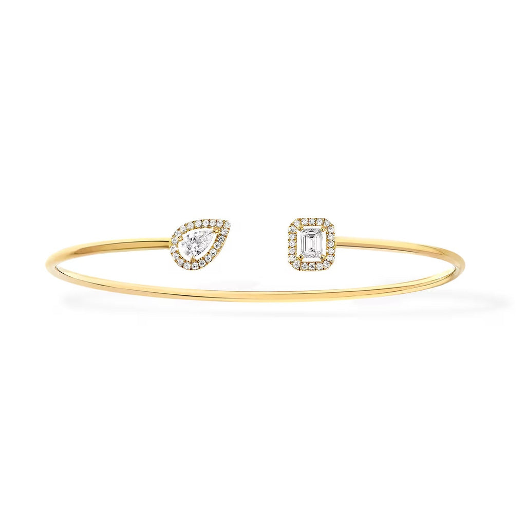 [Imperial Jewelrys]JONC FLEX MY TWIN TOI & MOI SILVER DIAMOND BRACELET