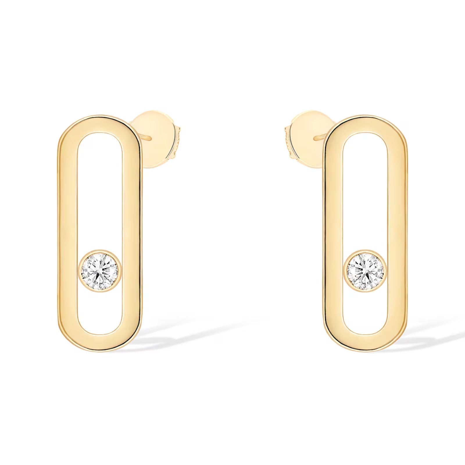 [Imperial Jewelrys]MOVE UNO SMALL 1 DIAMOND EARRINGS