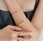 [Imperial Jewelrys]Move Noa Rose Gold Pavé Diamond Bangle Bracelet