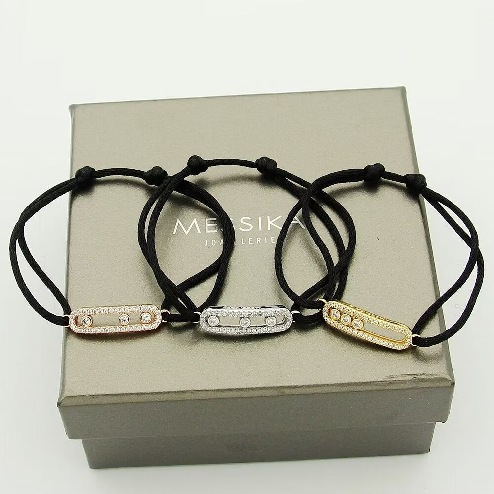 [Imperial Jewelrys]Messika Care(s) pink cord pavé bracelet