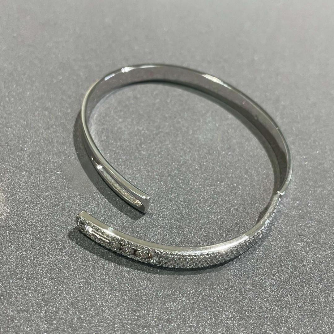 [Imperial Jewelrys]Move Noa Rose Gold Pavé Diamond Bangle Bracelet