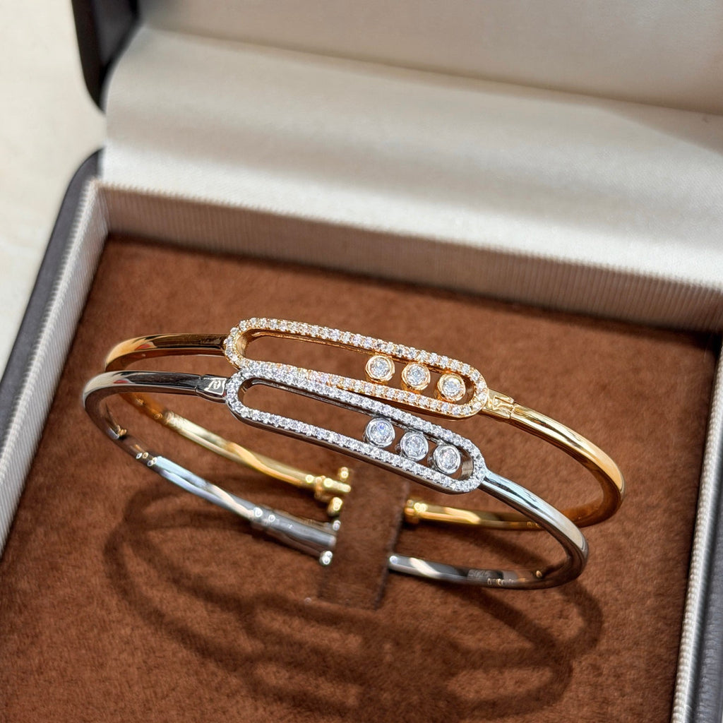 [Imperial Jewelrys]Move Pavé Diamond Bangle Bracelet M