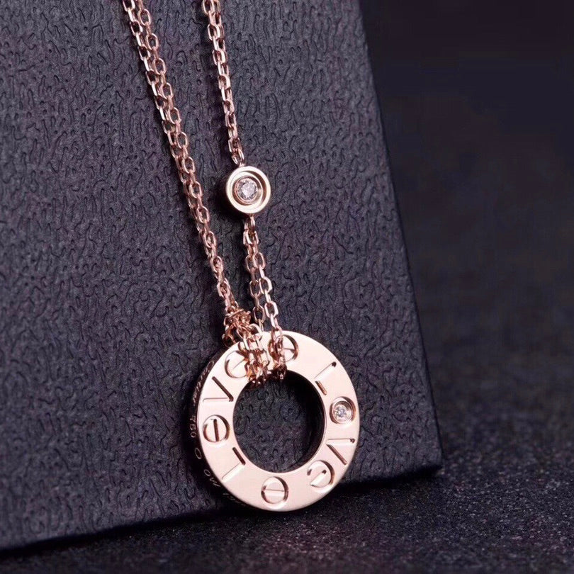 ¡®Imperial¡¯LOVE NECKLACE 16MM 2 DIAMONDS