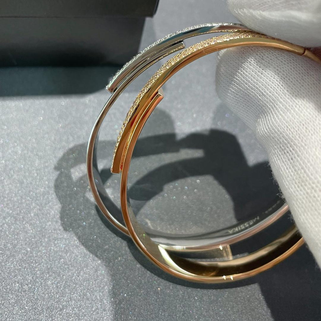 [Imperial Jewelrys]Move Noa Rose Gold Pavé Diamond Bangle Bracelet