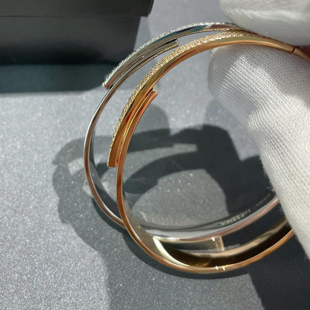 [Imperial Jewelrys]Move Noa Rose Gold Pavé Diamond Bangle Bracelet