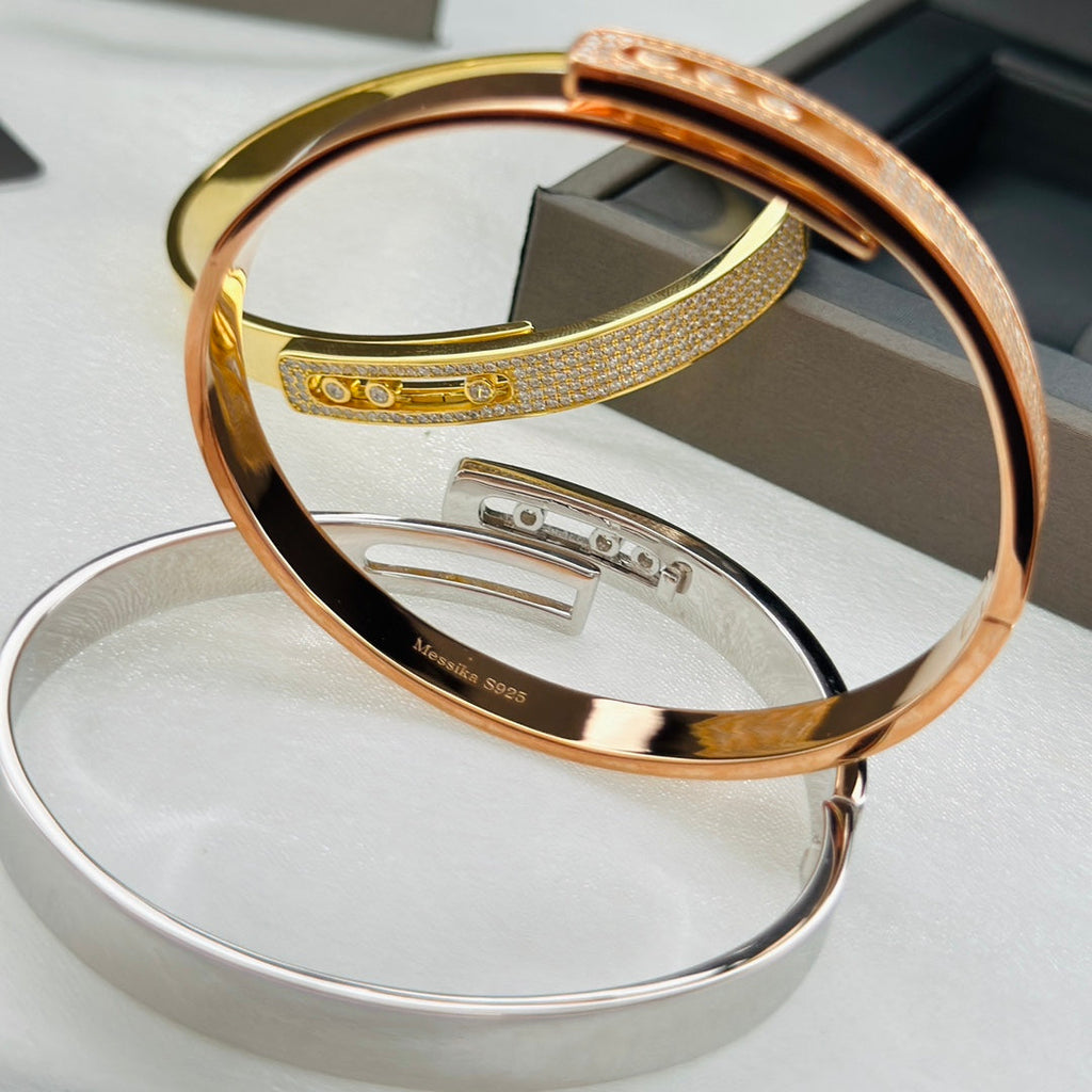 [Imperial Jewelrys]Move Noa Rose Gold Pavé Diamond Bangle Bracelet