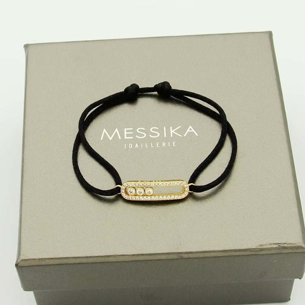 [Imperial Jewelrys]Messika Care(s) pink cord pavé bracelet