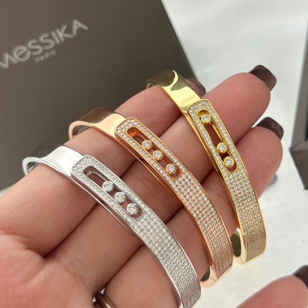 [Imperial Jewelrys]Move Noa Rose Gold Pavé Diamond Bangle Bracelet