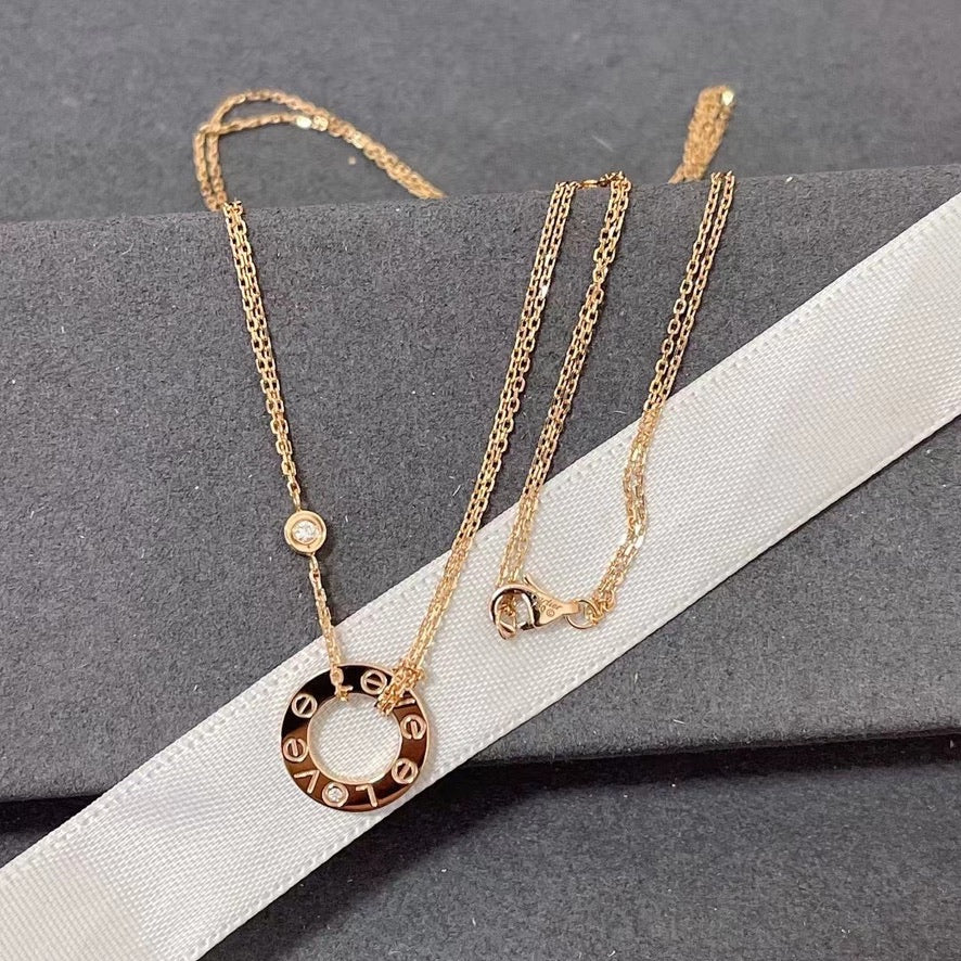 ¡®Imperial¡¯LOVE NECKLACE 16MM 2 DIAMONDS