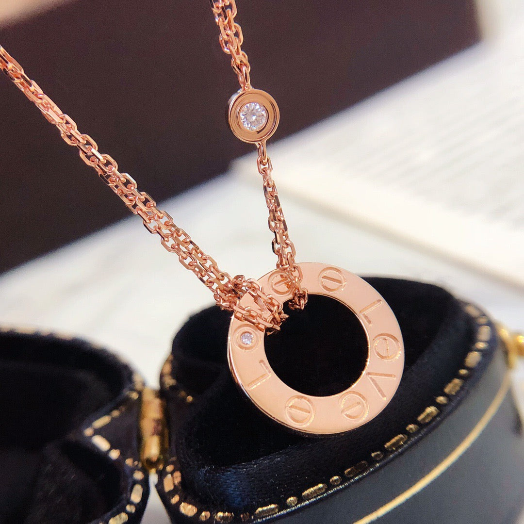 ¡®Imperial¡¯LOVE NECKLACE 16MM 2 DIAMONDS