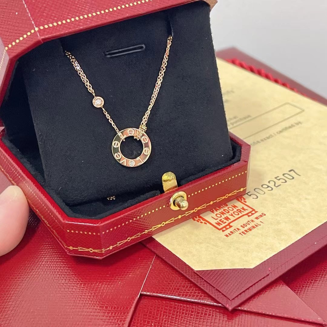 ¡®Imperial¡¯LOVE NECKLACE 16MM 2 DIAMONDS