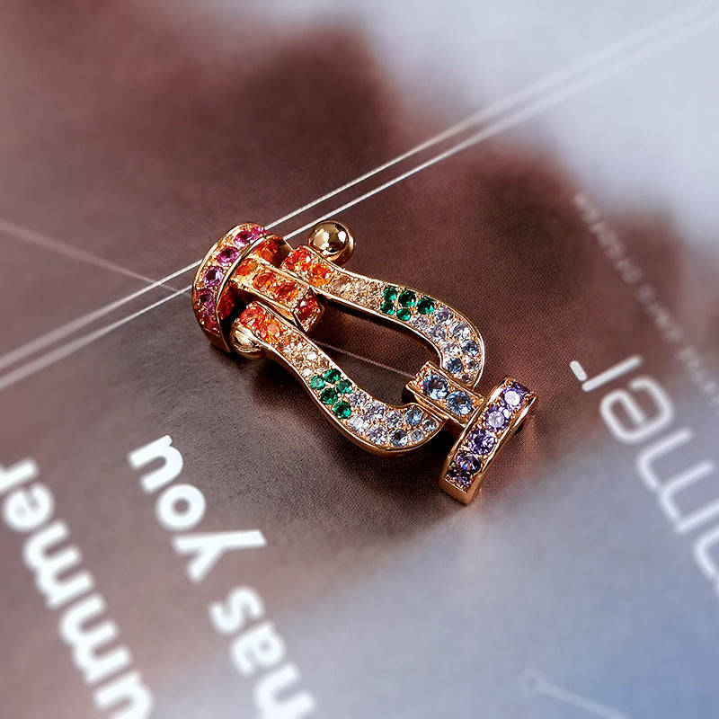 ¡®Imperial¡¯FORC LARGE HORSESHOE  COLORED DIAMOND BRACELET SILVER