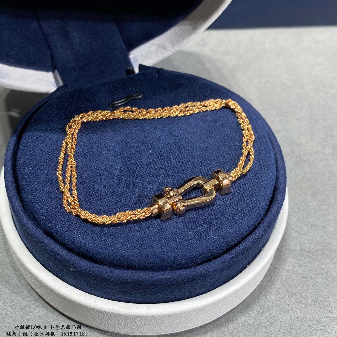 ¡®Imperial¡¯FORCE SMALL HORSESHOE  DIAMOND CHAIN ROPE BRACELET