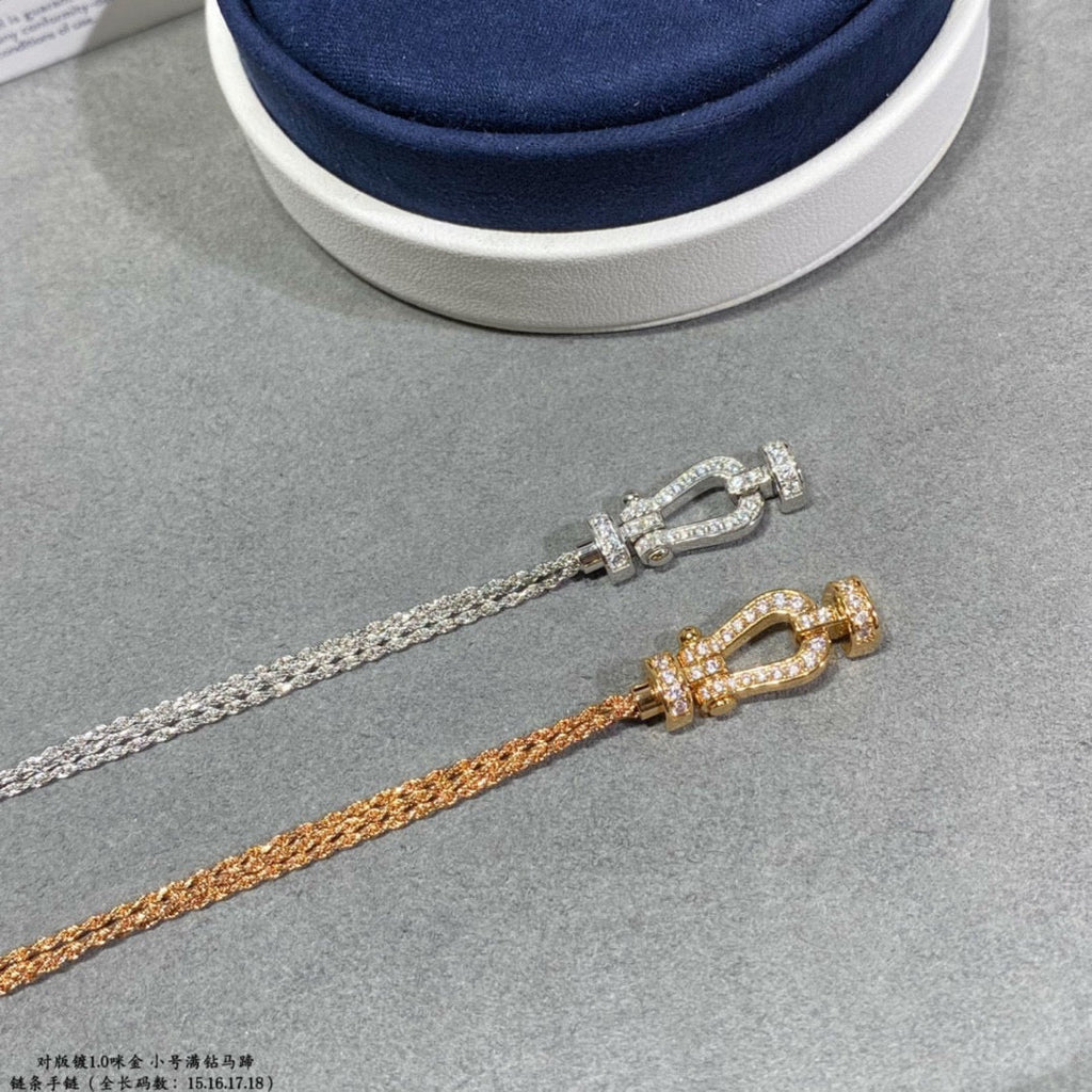 ¡®Imperial¡¯FORCE SMALL HORSESHOE  DIAMOND CHAIN ROPE BRACELET