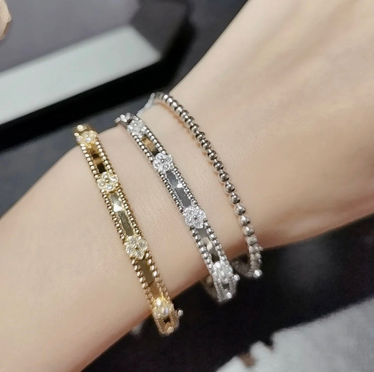 ¡®Imperial¡¯CLOVER BRACELET 4MM DIAMONDS