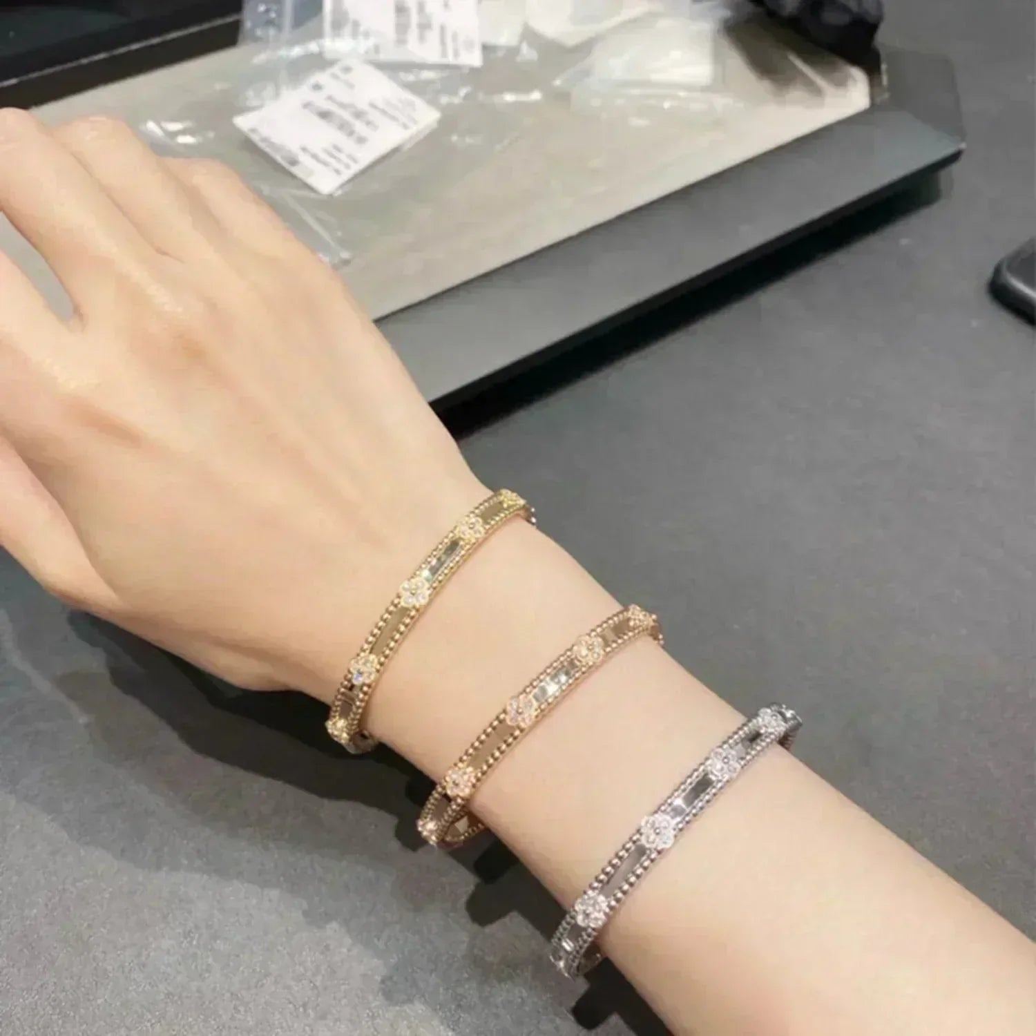 ¡®Imperial¡¯CLOVER BRACELET 4MM DIAMONDS