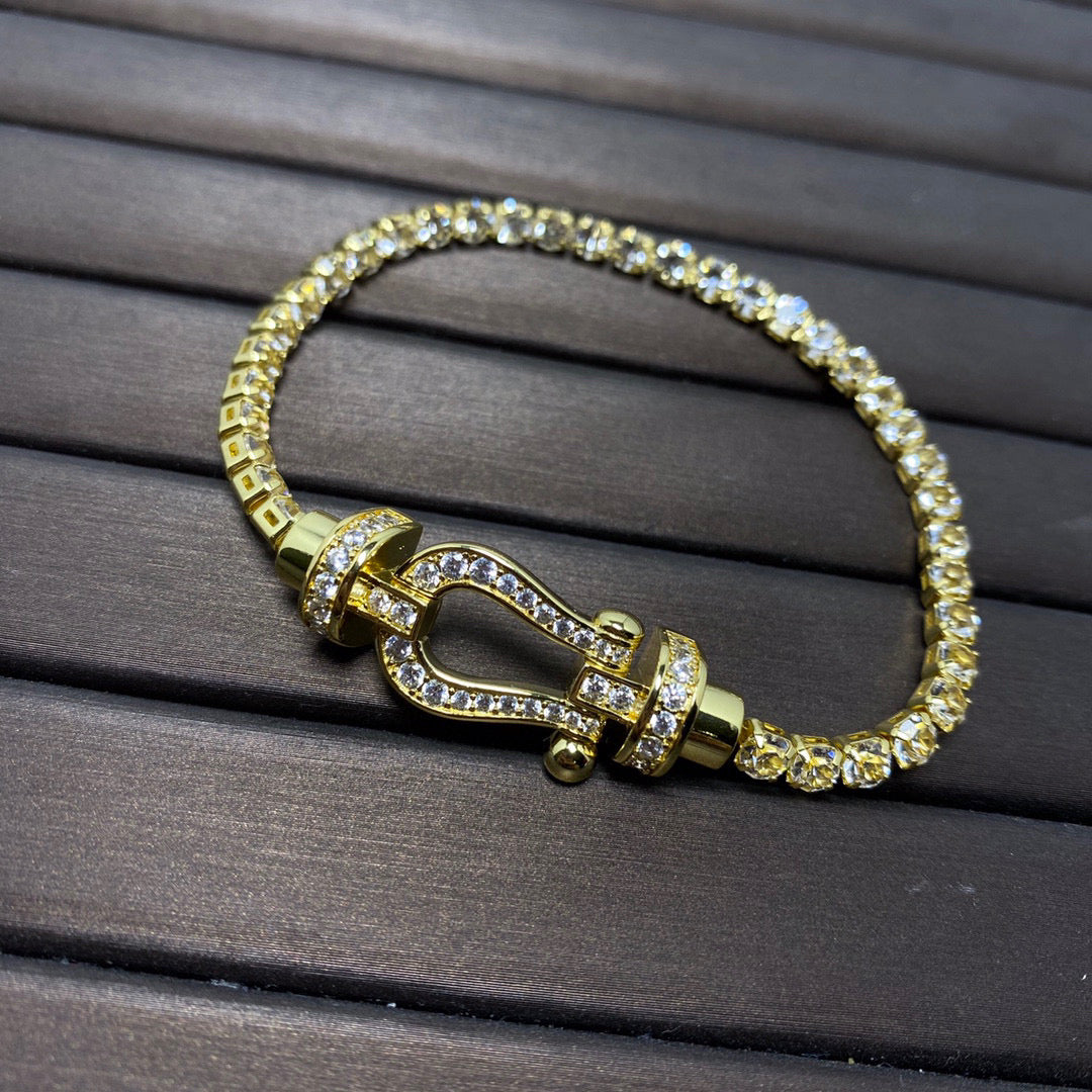 ¡®Imperial¡¯FORCE  LARGE HORSESHOE FULL DIAMOND TENNIS BRACELET