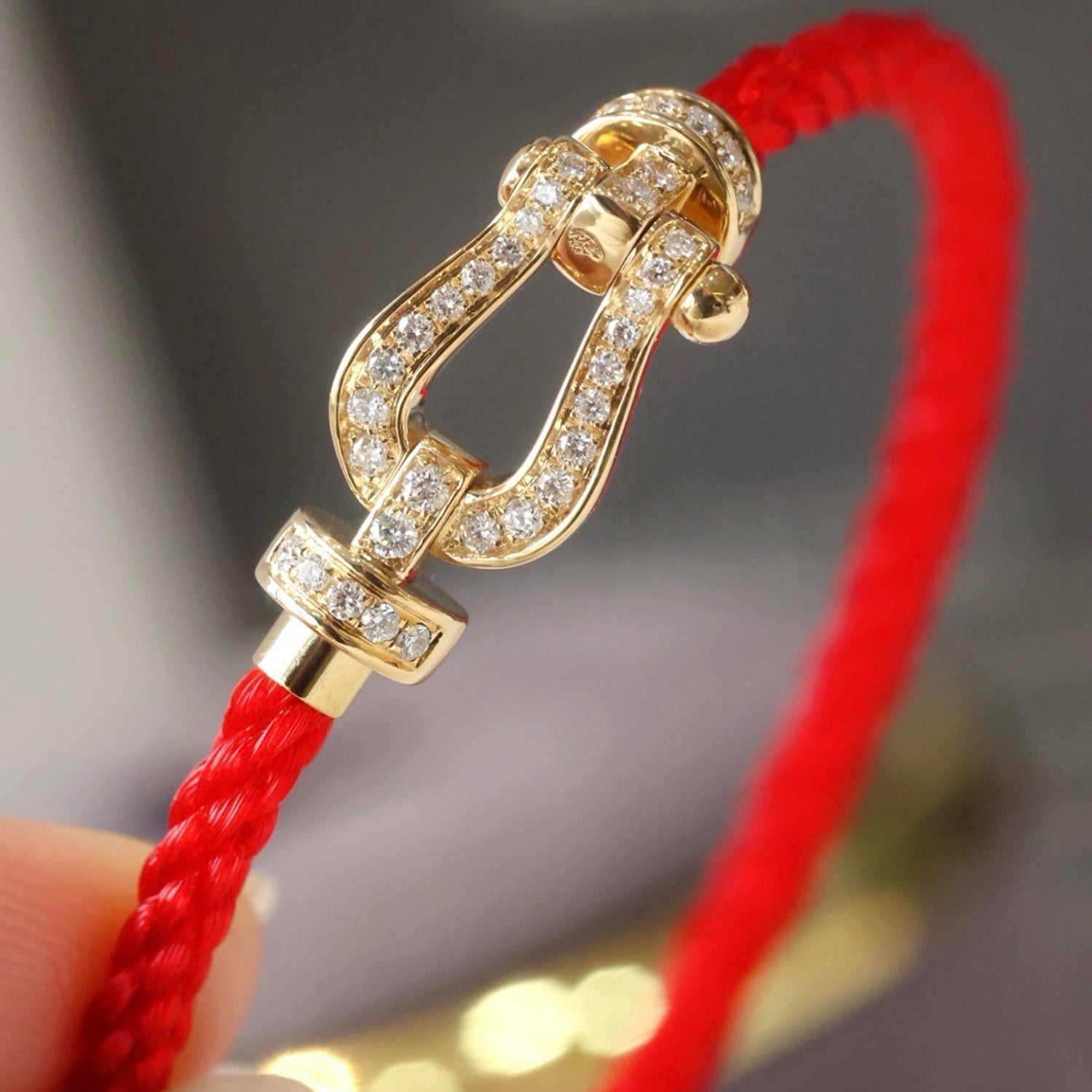 ¡®Imperial¡¯FORCE LARGE HORSESHOE FULL DIAMOND BRACELET ROSE GOLD