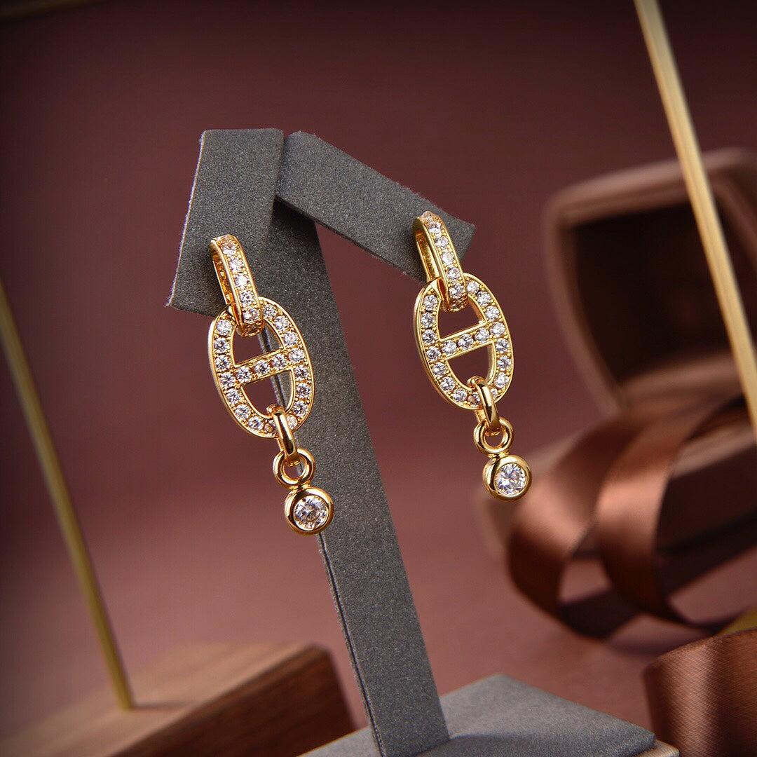 ¡®Imperial¡¯HM CHAINE DIAMOND EARRINGS