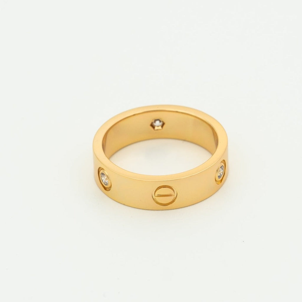 ¡®Imperial¡¯LOVE RING 5.5MM 3 DIAMONDS PINK GOLD
