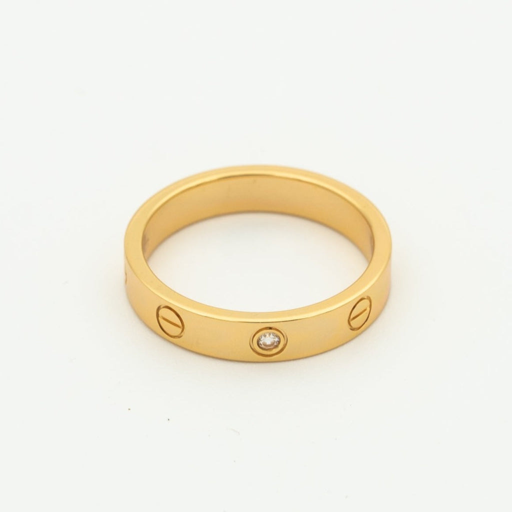 ¡®Imperial¡¯LOVE RING 4MM 1 DIAMOND PINK GOLD