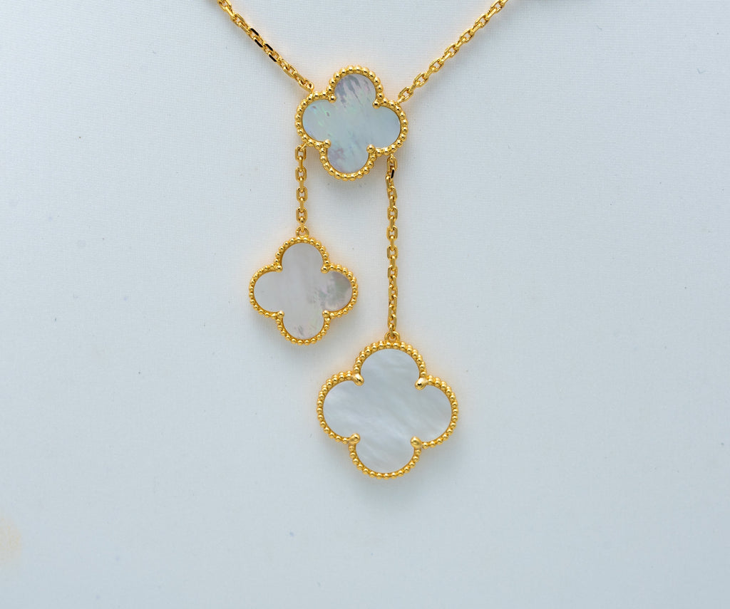 ¡®Imperial¡¯CLOVER MOTHER OF PEARL NECKLACE 6 MOTIF