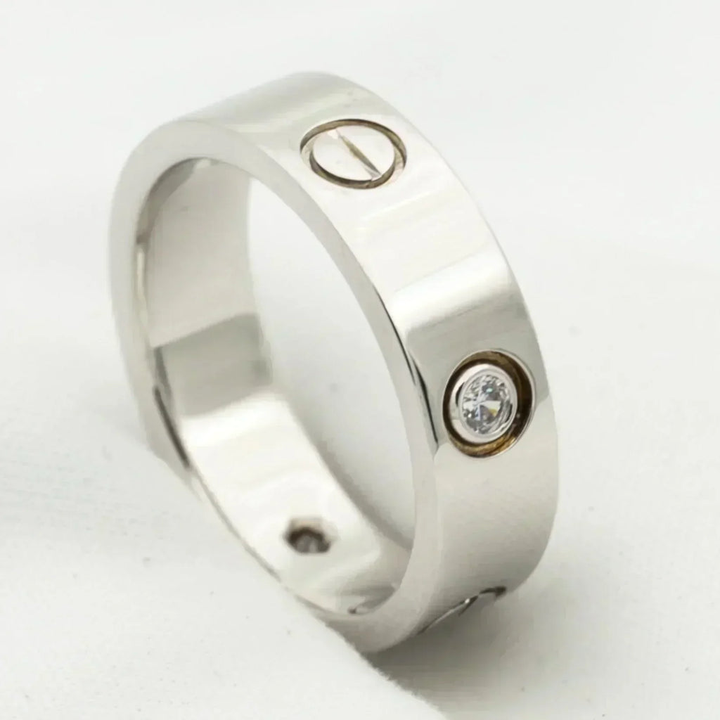 ¡®Imperial¡¯LOVE RING 5.5MM 3 DIAMONDS SILVER