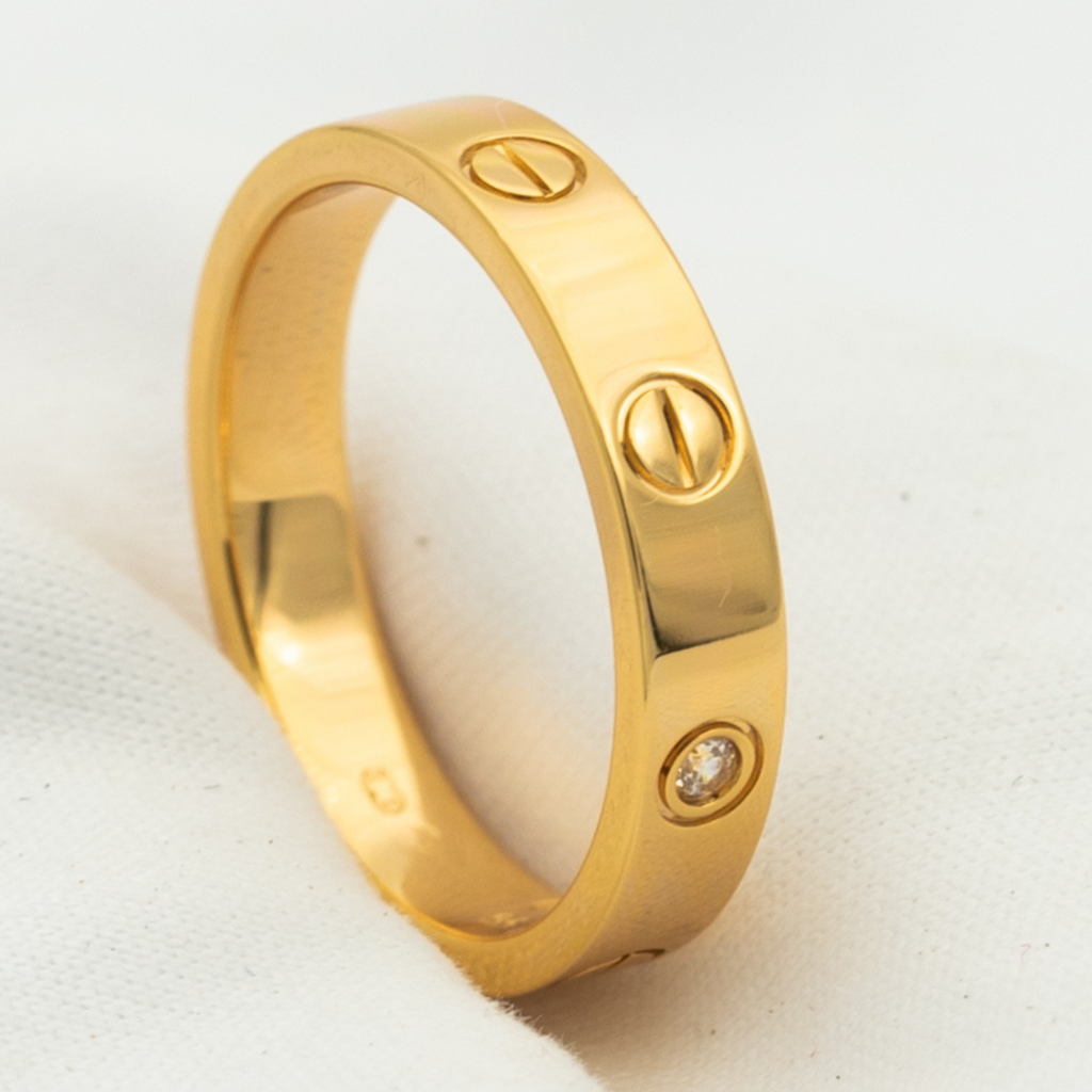 ¡®Imperial¡¯LOVE RING 4MM 1 DIAMOND PINK GOLD