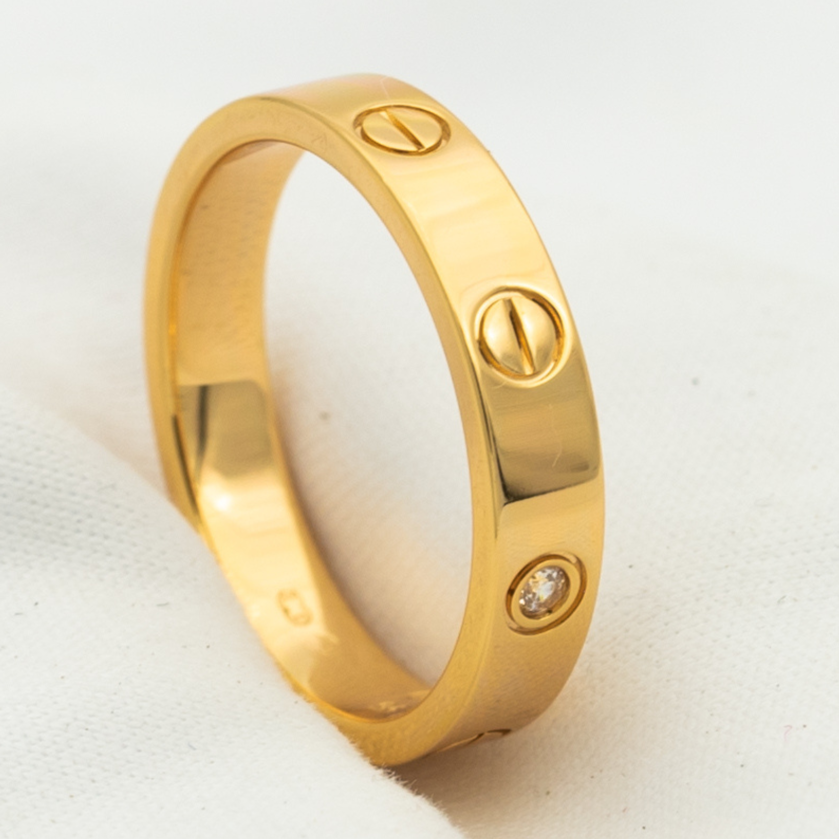 ¡®Imperial¡¯LOVE RING 4MM 1 DIAMOND PINK GOLD