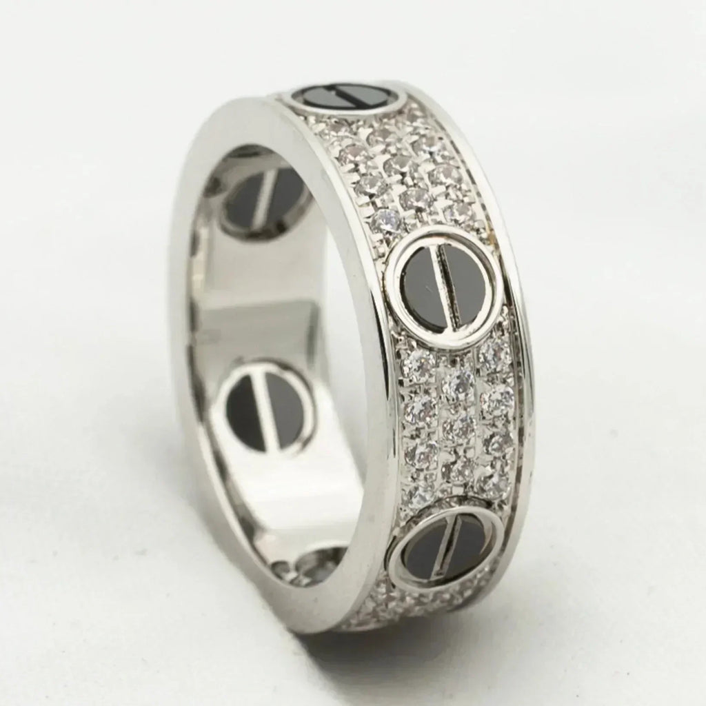¡®Imperial¡¯LOVE RING 5.5MM DIAMONDS PAVED CERAMIC